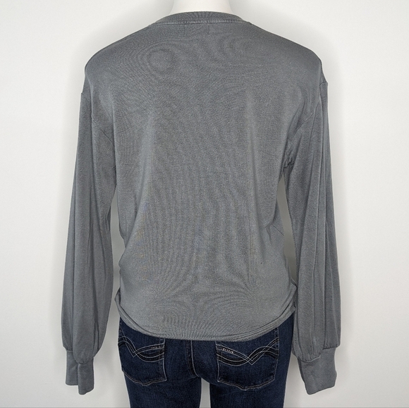 Sundry grey knotted long sleeve sweatshirt S - Picture 6 of 10
